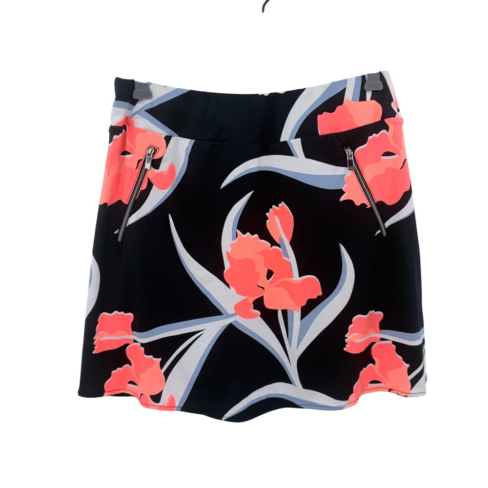 Tail Activewear Floral Skort Black Coral Iris Golf Tennis Skirt‎ Womens Small